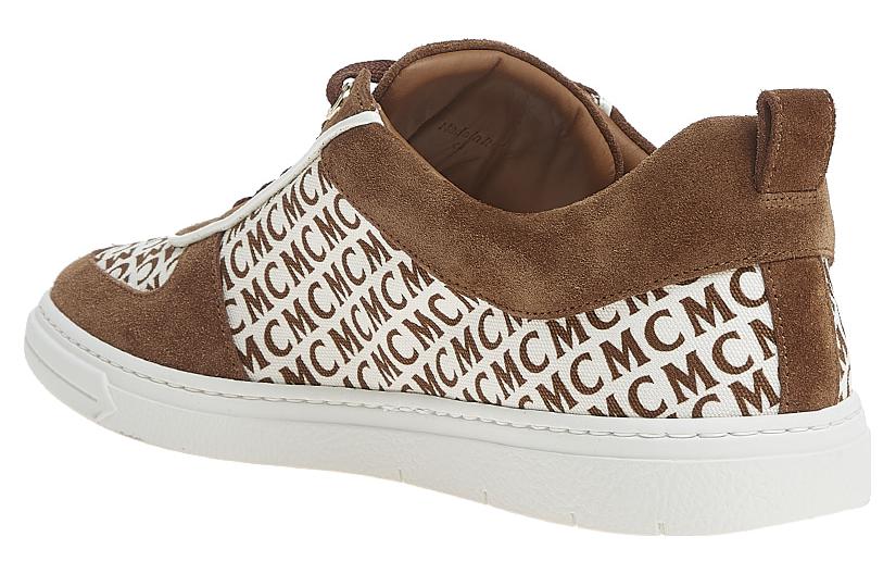 Shop MCM 帆布 百搭時尚 板鞋 男款 棕色