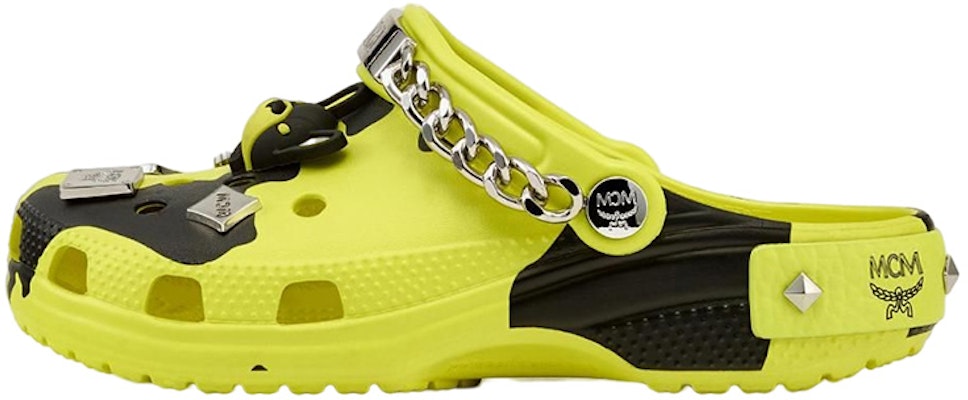 Crocs x MCM 包頭鍊條 圓頭 時尚涼拖 男女同款 黃色 Buy Crocs x MCM 包頭鍊條 圓頭 時尚涼拖 男女同款 黃色