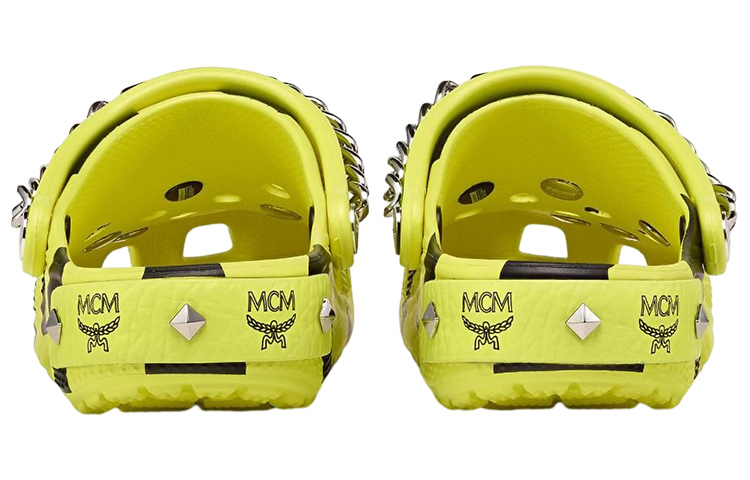 MCM Crocs Camouflage Print Clogs 'Neon Yellow' 圖 4