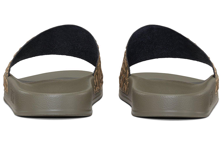 Purchase MCM Diagonal 橡膠拖鞋 深綠色