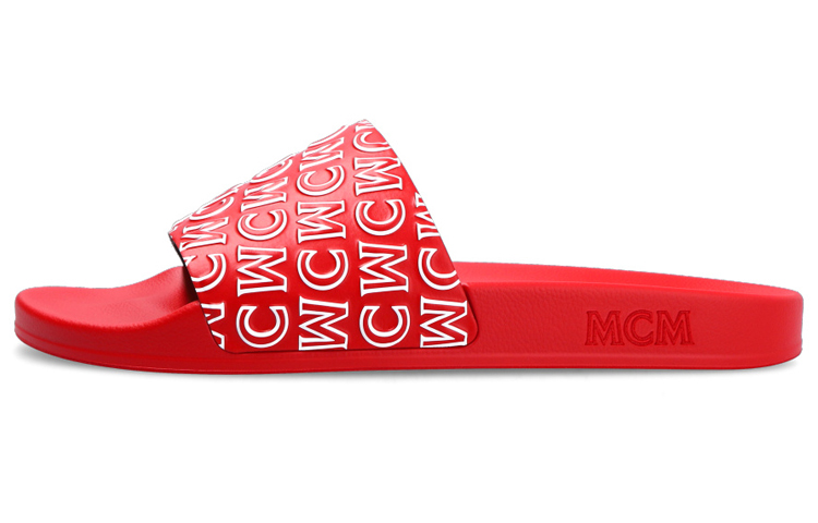 MCM Diagonal Rubber Slide 'Red' MEXAAMM15R4041