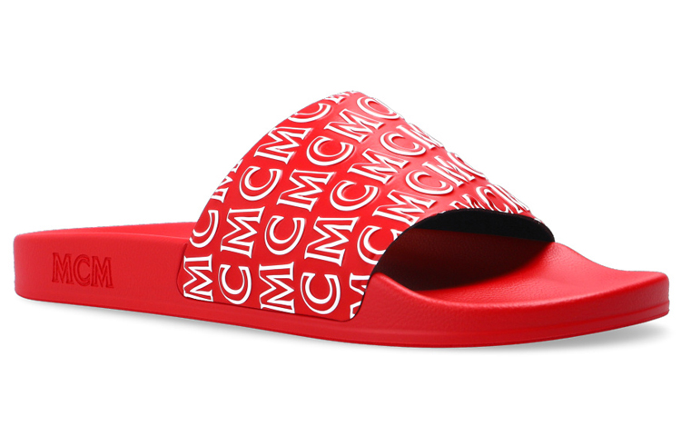 MCM Diagonal Rubber Slide 'Red' 圖 2