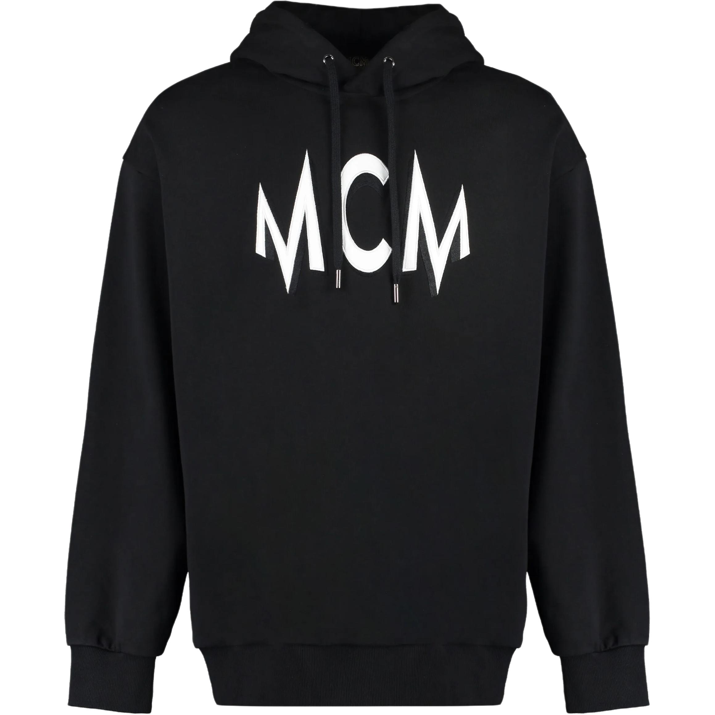 MCM Floral Monogram Casual Hoodie Black () MHADAMM02BK2XL