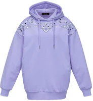 MCM Floral Print Hoodie Unisex Light Purple Long Sleeve Pullover MFADAMM01U7 MCM Floral Print Hoodie Unisex Light Purple Long Sleeve Pullover MFADAMM01U7