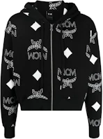 MCM FW23 Patterned Logo Print Hoodie Casual Wear MHADAJP02BK00L MCM FW23 Patterned Logo Print Hoodie Casual Wear MHADAJP02BK00L