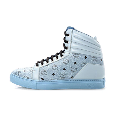 MCM High Top Sneaker 'Classic Logo Print Blue'
