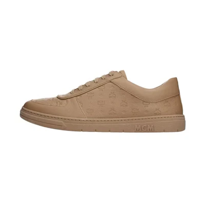 MCM Leather Fashion Low-Top Sneaker 'Beige'
