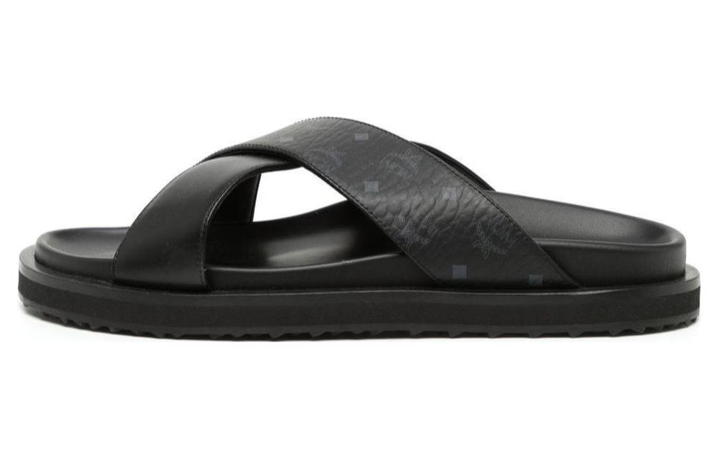 MCM Leather Slipper 'Black Comfort Thong' MEXDSMM08