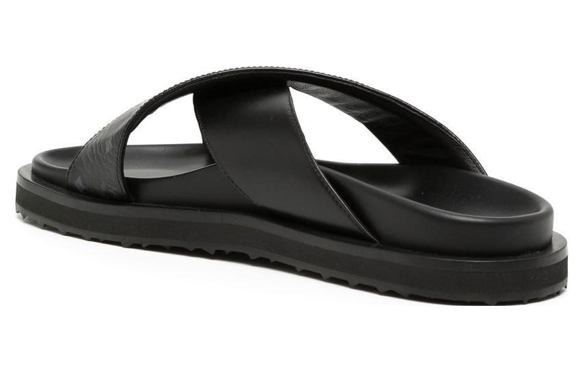 Lookbook MCM 皮革拖鞋 '黑色舒适人字拖' MEXDSMM08