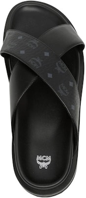 MCM 皮革拖鞋 '黑色舒适人字拖' MEXDSMM08 Shop MCM 皮革拖鞋 '黑色舒适人字拖' MEXDSMM08