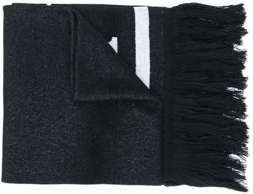 MCM Logo Black Wool Scarf Unisex Couple Style Warm Accessory. MEFAAMM05-BK001 Lookbook MCM Logo Black Wool Scarf Unisex Couple Style Warm Accessory. MEFAAMM05-BK001