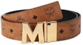 Buy MCM Logo Coated Canvas Leather Reversible Belt, Cognac, 4.5cm Wide MXB6AVI04CO001