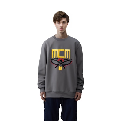 MCM Logo Embroidered Crewneck Long Sleeve Sweatshirt Grey (). MHABSMM04EC00 Shop MCM Logo Embroidered Crewneck Long Sleeve Sweatshirt Grey (). MHABSMM04EC00
