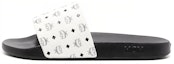 Buy MCMロゴ フラットスライド (黒白) MEXDSMM05BK