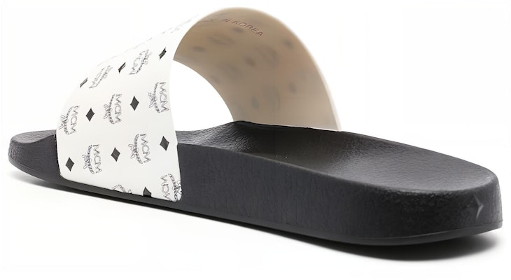 MCM Logo Print Flat Black White 'Fashion Slide' MEXDSMM05BK Lookbook MCM Logo Print Flat Black White 'Fashion Slide' MEXDSMM05BK