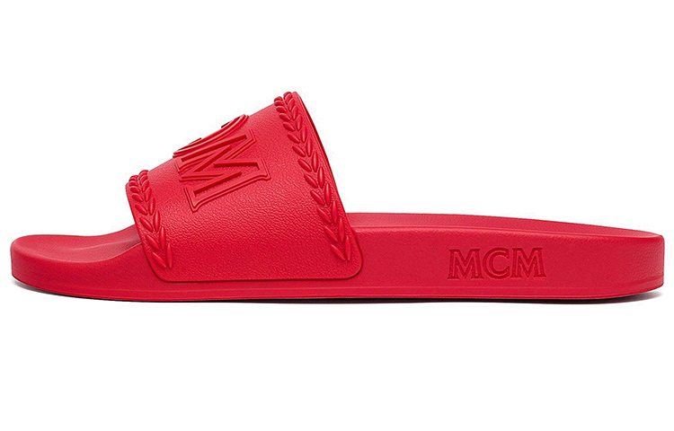 MCM Logo Rubber Slide 'Red' MEXBSMM13R0041