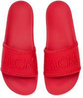 Shop Sandal Karet MCM Logo 'Merah' MEXBSMM13R0041