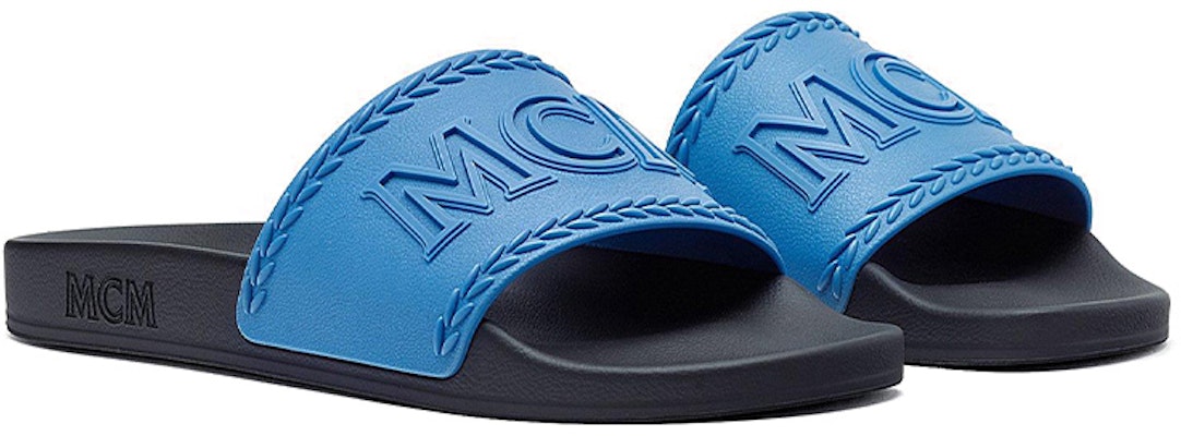 MCM Logo Slide 'Blue' MEXBSMM13H9041 Lookbook MCM Logo Slide 'Blue' MEXBSMM13H9041