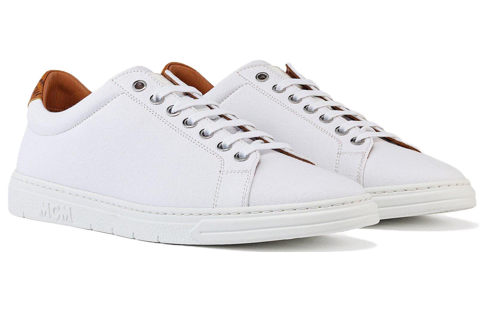 Order MCM 低帮 '白色舒适织物' MEXBABC02WT040