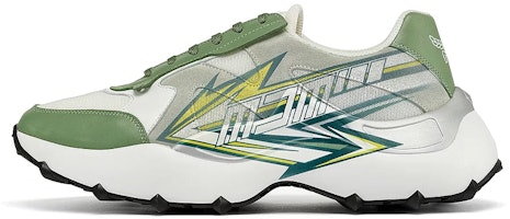 MCM Low-Top Leather Sneakers 'White Green' MEXCASY01JZ MCM Low-Top Leather Sneakers 'White Green' MEXCASY01JZ
