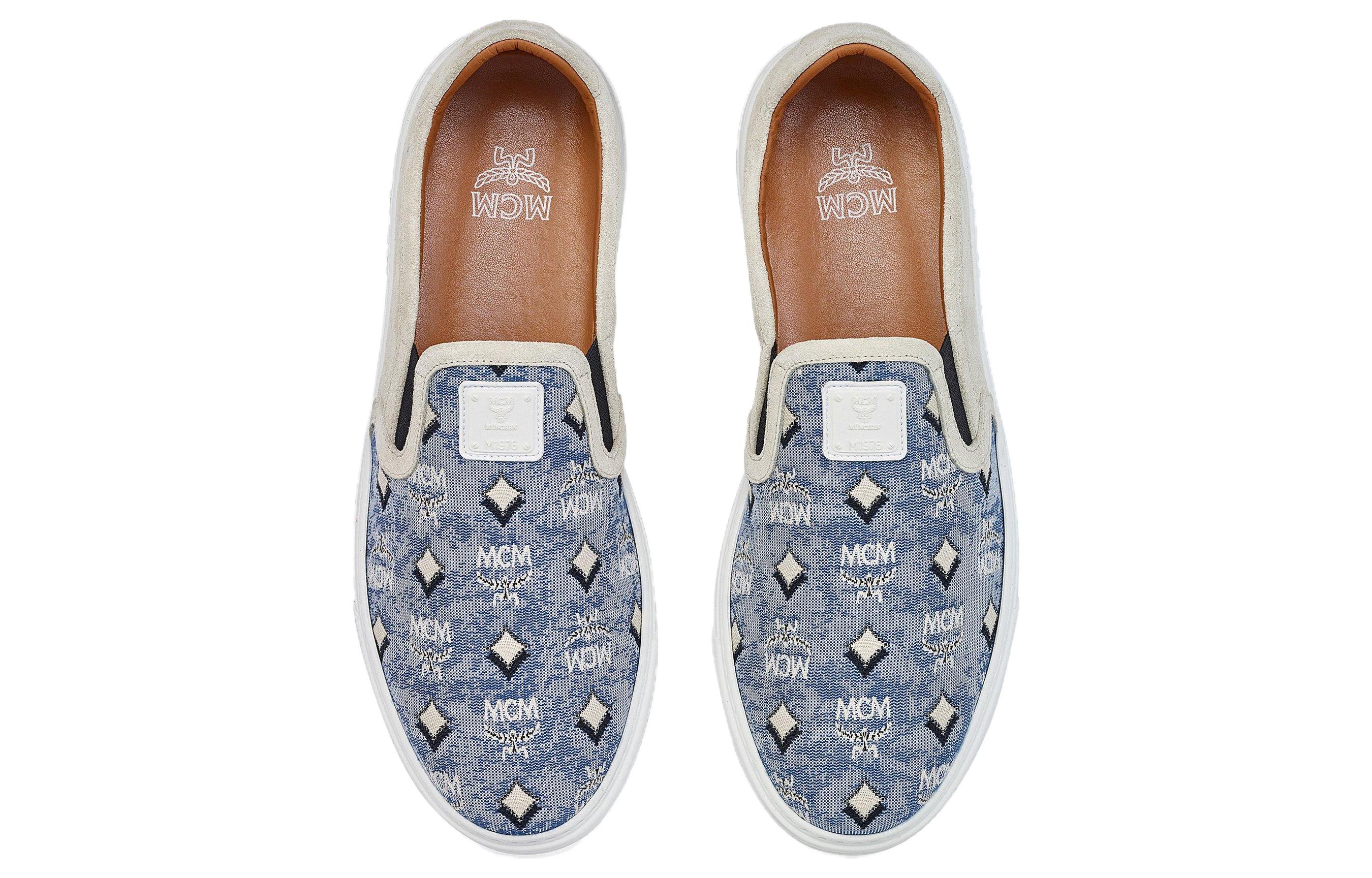 MCM Low-Top Sneaker 'Beige Blue' 圖 3