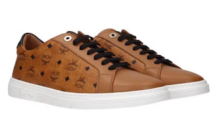 Order MCM Low-Top Sneaker ''Braunes Leder'' MEXDATD03CO