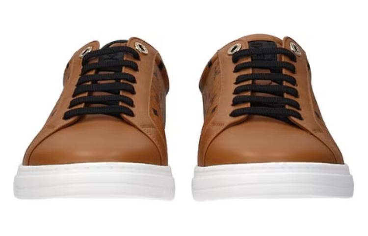 Shop MCM Low-Top Sneaker ''Braunes Leder'' MEXDATD03CO