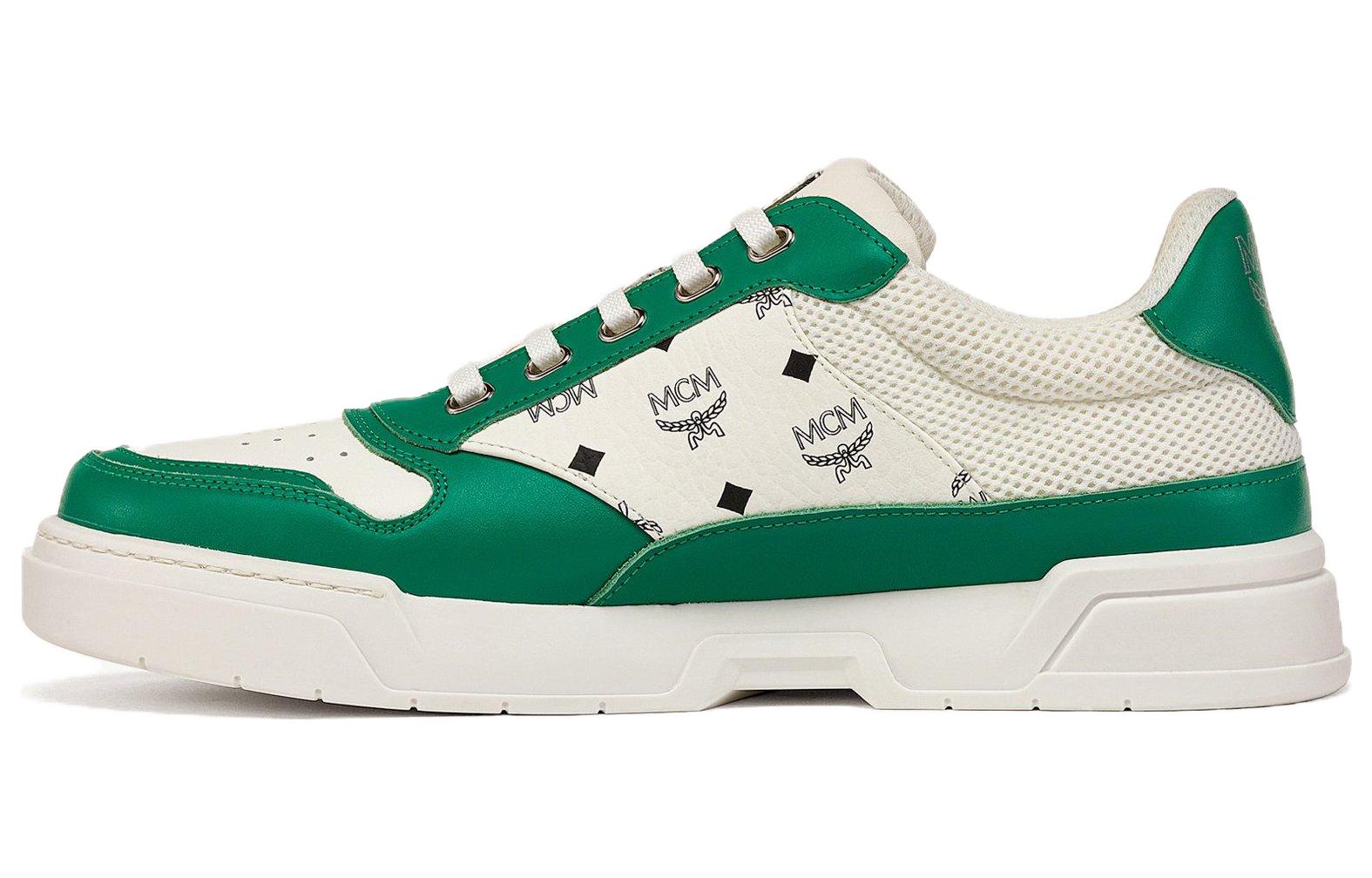 MCM Low Top 'Green Leather' MEXDASW01J8040