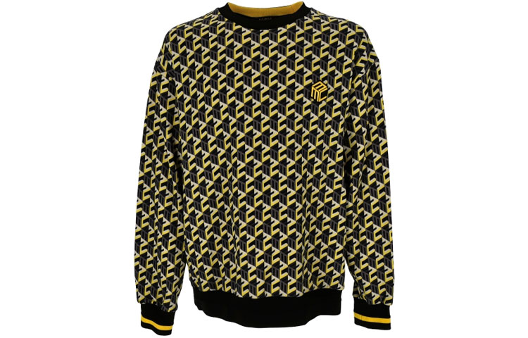 MCM Monogram Overlap Pattern Long Sleeve Sweatshirt Yellow () MHACSCK01-YW