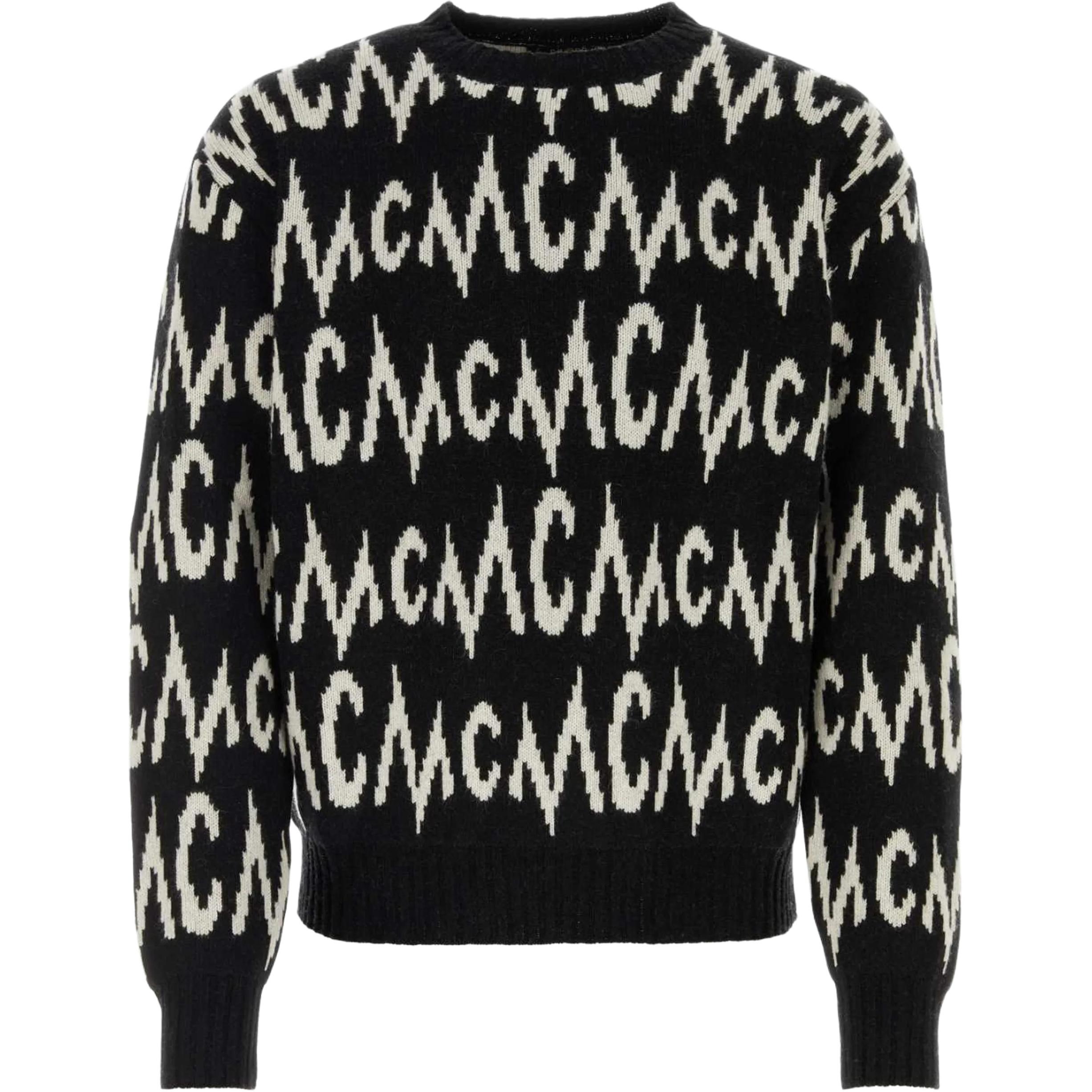 MCM Monogram Print Crewneck Long Sleeve Sweater Multicolor MHEDAMM03B90XL