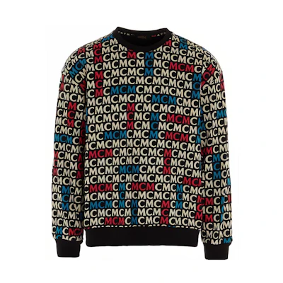 MCM Patchwork Crewneck Drop Shoulder Sweatshirt Brown () MHAEAMM07CO