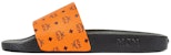 Slaid Getah Monogram MCM 'Oren Hitam' MEXCSMM22O9041