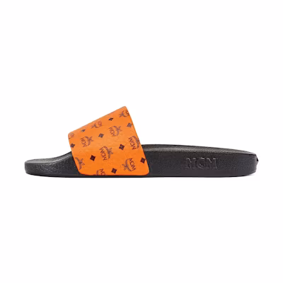 MCM Monogram Rubber Slide 'Orange Black'