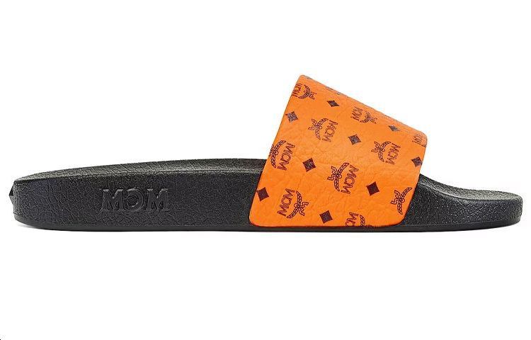 Order MCM 經典花紋印花橡膠拖鞋 橙黑