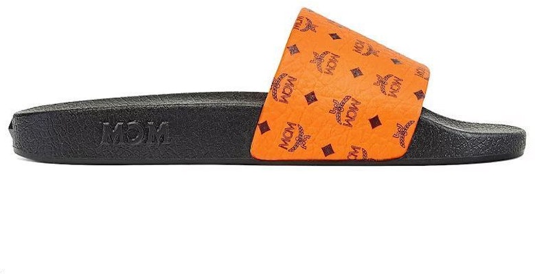 MCM Monogram Rubber Slide 'Orange Black' MEXCSMM22O9041 Order MCM Monogram Rubber Slide 'Orange Black' MEXCSMM22O9041