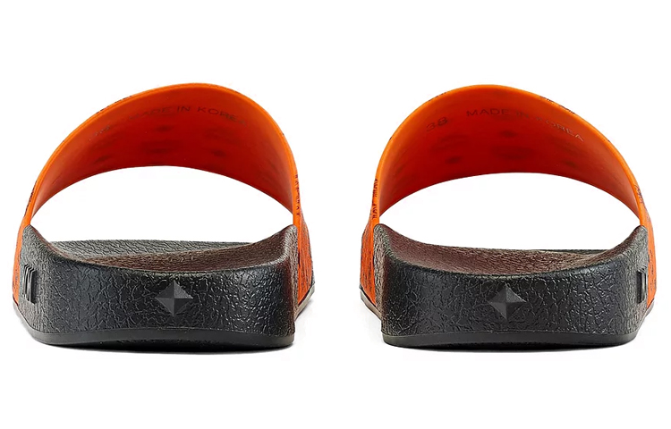 Purchase MCM Sandales Monogramme Caoutchouc ''Orange Noir'' MEXCSMM22O9041