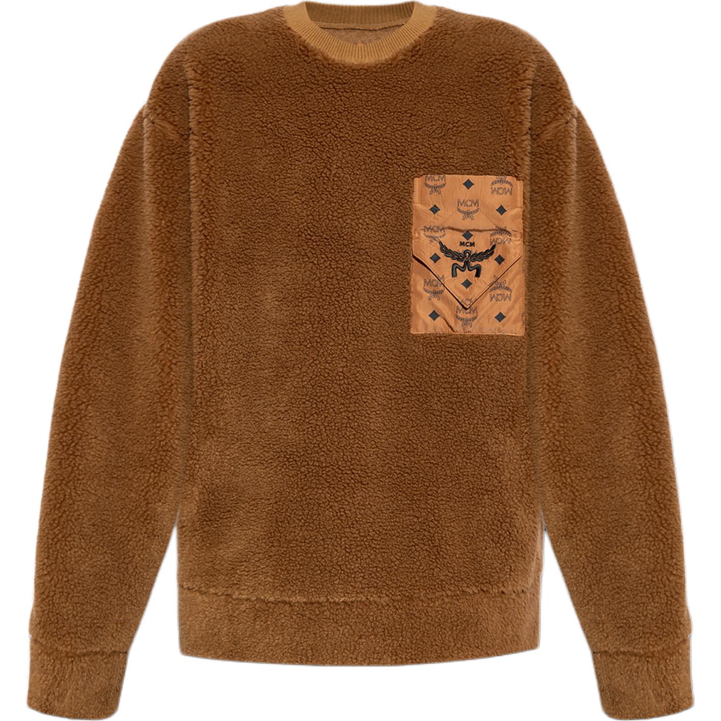 MCM Patchwork Crewneck Drop Shoulder Sweatshirt Brown () MHAEAMM07CO