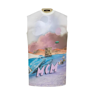 MCM Planet Print Sleeveless Dress Multicolor. MFODAMM01WG00L
