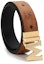 Lookbook MCM Reversible Printed Buckle Leather Belt Unisex Black/Cognac 4.3cm Wide. MXBAAVI03CO001