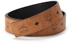 Details for MCM Reversible Printed Buckle Leather Belt Unisex Black/Cognac 4.3cm Wide. MXBAAVI03CO001