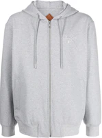 MCM Solid Color Zip-Up Hoodie Jacket - Gray MHJESBC01ET MCM Solid Color Zip-Up Hoodie Jacket - Gray MHJESBC01ET