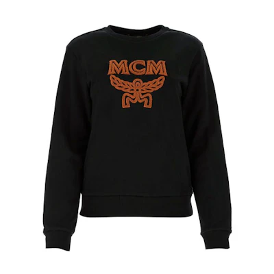 MCM SS21 Casual Cotton Pullover Sweatshirt Black MHABSMM06-B2