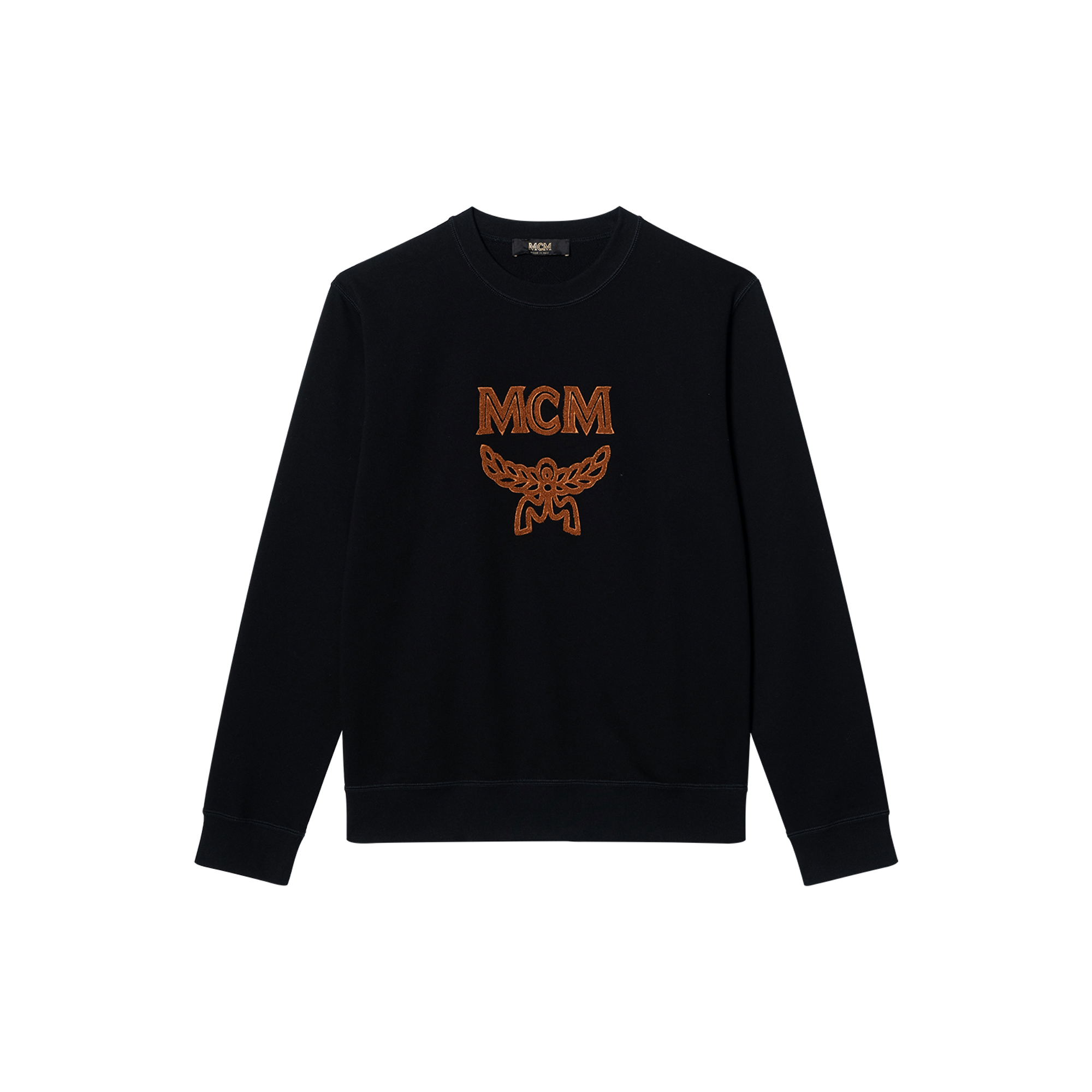 MCM SS21 Casual Cotton Pullover Sweatshirt Black MHABSMM06-B2