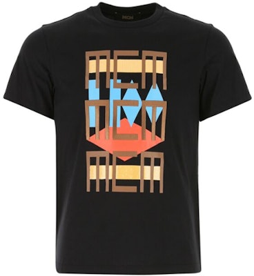 MCM SS21 Graphic Sequin Print Black Short-Sleeve T-Shirt for Men. MHTBSMM08-B2 Buy MCM SS21 Graphic Sequin Print Black Short-Sleeve T-Shirt for Men. MHTBSMM08-B2