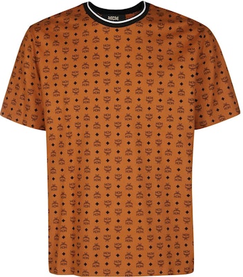MCM SS23 All-Over Logo Crewneck T-Shirt Red Brown Tee MHTAAMM05CO Order MCM SS23 All-Over Logo Crewneck T-Shirt Red Brown Tee MHTAAMM05CO