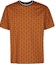 Order MCM SS23 All-Over Logo Crewneck T-Shirt Red Brown Tee MHTAAMM05CO