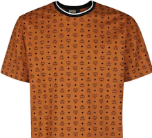 Sizing MCM SS23 全版Logo紅棕色短袖T恤 MHTAAMM05CO