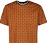 Sizing MCM SS23 All-Over Logo Crewneck T-Shirt Red Brown Tee MHTAAMM05CO