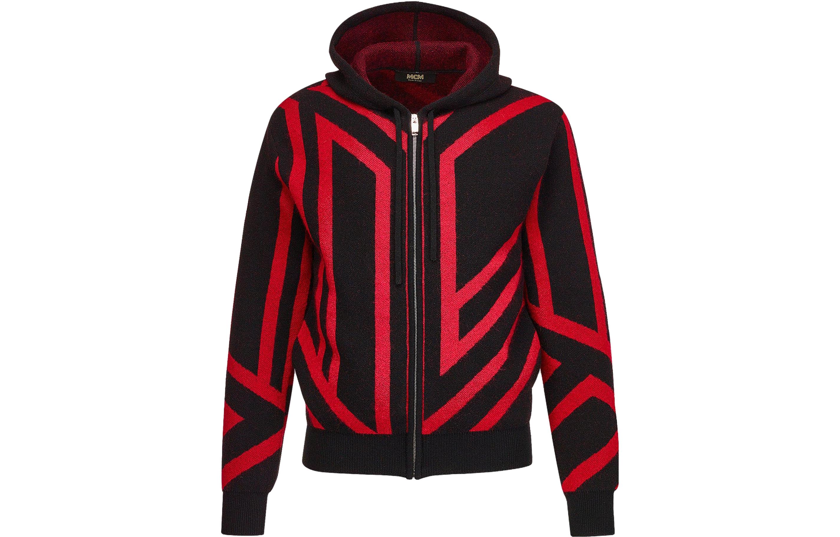 MCM SS23 Colorblock Logo Print Stand Collar Zip Jacket Green () MHJDSJP02GR00L