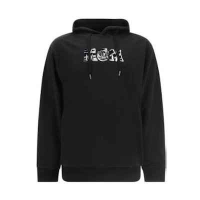 MCM SS23 Logo Appliqué Casual Hoodie Men Beige MFADSMM02WG
